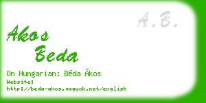 akos beda business card